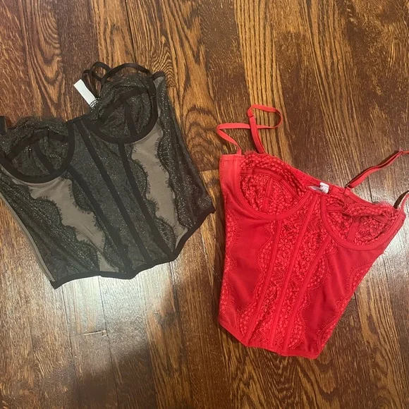 Red and Black Corset Tops - Picture 3 of 3